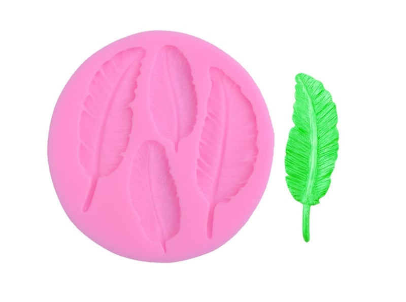 Cafurty Cavities Feather Silicone Mold Silicone Feather Cake Cupcake Backing Mould Fondant Mold for DIY - Image 4